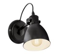 Lampada da parete Eglo Priddy E27 Nero/Bianco