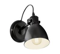 Lampada da parete Eglo Priddy E27 Nero/Bianco