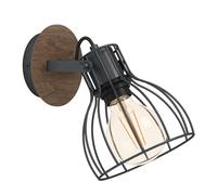 Spot Minimal Sambatello Legno Marrone 1 Luce E27 40W