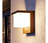 EGLO Lampada da parete solare a LED Frigento color ruggine, altezza 15 cm, con EGLO