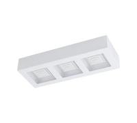 EGLO Lampada da soffitto a LED Ferreros, 3 luci, lampada da soffitto, lampada da soggiorno moderna, lampada da cucina in acciaio e plastica, lampada da corridoio, colore bianco