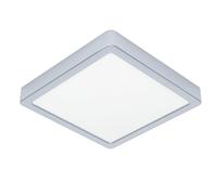 Eglo Lampada da soffitto a LED Fueva 6, per bagno, 22 x 22 cm, in acciaio cromato e plastica bianca, colore luce: bianco caldo e bianco freddo, IP44