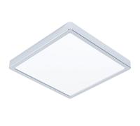Eglo lampada da soffitto a LED Fueva 6, per bagno, 29 x 29 cm, in acciaio | cromato e plastica bianca, colore luce: bianco caldo e bianco freddo, IP44