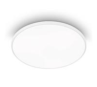 EGLO Lampada da soffitto a LED Kaoki, 1 lampada da incasso con retroilluminazione, lampada da soffitto in acciaio e plastica di colore bianco, lampada a LED bianco neutro, Ø 31,5 cm