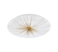 Eglo lampada da soffitto a LED Nieves 1, Ø 41 cm, luce a cielo stellato con effetto cristallo, illuminazione per camera da letto e corridoio in metallo e plastica in bianco e oro