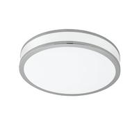 Plafoniera Moderna Palermo 2 Acciaio Bianco Luce Led Integrato 15,6W
