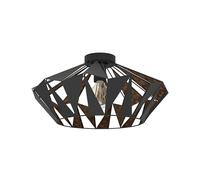 EGLO Plafoniera Carlton, Ø 47 cm, nero/rame EGLO