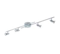 EGLO lampada da soffitto Cerbero, plafoniera, acciaio cromato, vetro