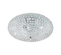 Eglo lampada da soffitto Clemente, lampada da soffitto a 3 | luci, elegante, lampada da soggiorno in acciaio e cristallo cromato, trasparente, lampada da cucina e ingresso, E27