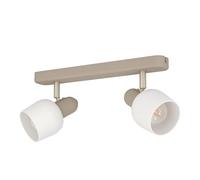 Spot Contemporaneo Corato In Acciaio Color Sabbia 2 Luci E14 18W Ip20