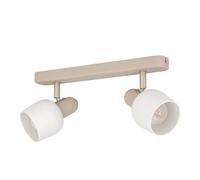 Spot Contemporaneo Corato In Acciaio Color Sabbia 2 Luci E14 18W Ip20
