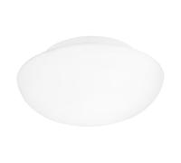 Eglo Lampada da soffitto Ella, Ø 35 cm, lampada da parete a 2 fiamme, lampada da soffitto in acciaio e vetro bianco opalino satinato, lampada per soggiorno, cucina, ufficio, corridoio, attacco E27