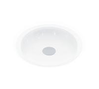 Eglo Lampada da soffitto LED Igroka 1, effetto cristallo, dimmerabile con telecomando, plafoniera cielo stellato, metallo bianco e cromo, illuminazione calda-fredda, Ø 46,5 cm