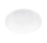 Eglo Lampada da soffitto LED Igroka, grande plafoniera con effetto cristallo, dimmerabile con telecomando, corpo luce cielo stellato, metallo bianco, RGB, bianco caldo-freddo, Ø 76 cm
