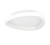 Eglo lampada da soffitto LED | Moggiona, con telecomando, dimmerabile, plafoniera plastica e metallo bianco, luce calda-fredda, Ø 35 cm