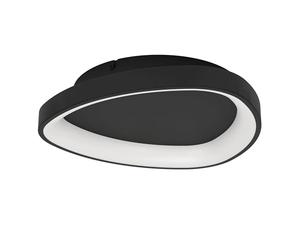 Eglo lampada da soffitto LED Moggiona, con telecomando, dimmerabile, plafoniera plastica e metallo nero, luce calda-fredda, Ø 35 cm