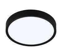 Plafoniera Contemporanea Musurita Policarbonato Nero Luce Led Integrato 14,6W