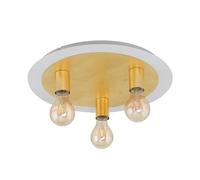 EGLO lampada da soffitto LED Passano, 3 luci vintage, retro, metallo bianco