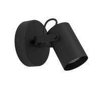 Eglo lampada da soffitto LED Sorego, luce da soffitto con faretto orientabile, illuminazione da soffitto in acciaio nero, spot da soffitto con lampadina GU10, bianco caldo