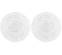 Eglo Lampada da soffitto Mars 1, lampada da parete a 1 fiamma, lampada da soffitto in acciaio, colore: bianco, vetro: bianco satinato motivo rosa, portalampada: E27 (Confezione da 2)