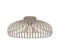 Eglo Lampada da soffitto Mogano 3, illuminazione per soggiorno e camera, in metallo beige, attacco E27, diametro 43 cm