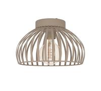 Eglo Lampada da soffitto Mogano 3, illuminazione soggiorno, luce camera, sistema di luce in metallo beige, attacco E27, Ø 28 cm