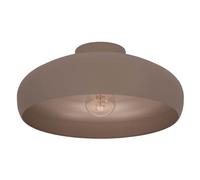 Plafoniera Contemporanea Mogano 1 Luce Acciaio Marrone