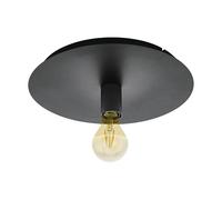 EGLO Lampada da soffitto Passano 1, 1 lampada da soffitto moderna, industriale, da soggiorno in acciaio nero, da cucina, da corridoio con attacco E27
