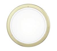 Eglo Lampada da soffitto Planet 1 1 luce acciaio ottone vetro laccato bianco attacco E27