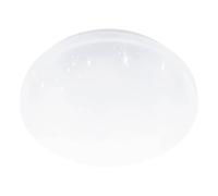 Eglo Lampada da soffitto Pogliola-E, plafoniera rotonda per il bagno in metallo e plastica bianca, effetto cristallo che ricorda un cielo stellato, colore luce: bianco neutro, IP44, Ø 26 cm