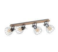 Eglo lampada da soffitto Sambatello, lampada vintage a 4 luci in stile