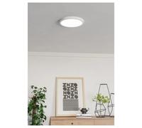 Eglo connect.z Fueva 6-Z Plafoniera LED per bagno, Smart Home, uso con ZigBee, app e controllo vocale Alexa, luce bianca calda e fredda, RGB, dimmerabile, bianca, IP44, diametro 28 cm