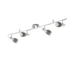 Eglo Lampada Da Soffitto Spico Spot Cromo 4 X 7W E14 Calda 2700K Orientabile