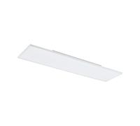 Eglo lampada da soffitto Turcona, pannello in metallo e plastica, luce senza cornice in bianco, illuminazione da soffitto, illuminante bianco caldo, 120 x 30 cm
