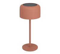 Eglo Lampada da tavolo a energia solare Roccanova, per esterni, touch, dimmerabile in 3 livelli, per balcone e giardino, acciaio rosso, colore luce: bianco caldo, IP44