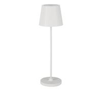 Eglo Lampada da tavolo Cabozo a LED per esterni, lampada touch dimmerabile, luce per esterni senza cavi con porta USB, plastica bianca, luce bianca calda, IP44