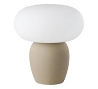 Eglo Lampada da tavolo Cahuama, ceramica marrone chiaro e vetro bianco, attacco E27, 30 cm