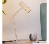EGLO Lampada da tavolo Caminia, altezza 48,5 cm, color sabbia, acciaio EGLO