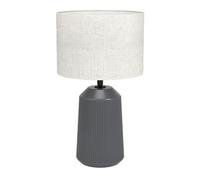 Lampada Da Tavolo Minimal Capalbio Ceramica Grigio 1 Luce E27