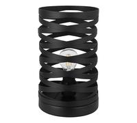 Eglo Lampada da tavolo Cremella, lampada da tavolo a fiamma vintage, industriale, lampada da comodino in nero, lampada da soggiorno, lampada con interruttore, versione E27