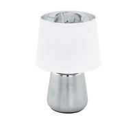 Lampada Da Tavolo Moderna Manalba 1 Ceramica Argento 1 Luce E14