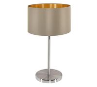 Lampada Da Tavolo Contemporanea Maserlo Acciaio Nichel Satinato 1 Luce E27
