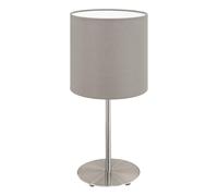 Lampada da tavolo Eglo Pasteri 1 luce Nichel Talpa opaco E14 40 W Nichel-taupe