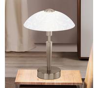 Lampada Da Tavolo Contemporanea Solo Acciaio Nichel Satinato 1 Luce E14