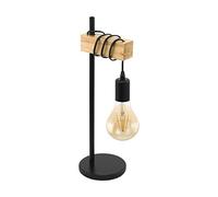 EGLO - TOWNSHEND LAMPADA DA TAVOLO INDUSTRIAL BRACCIO IN LEGNO CON 1 LUCE 10W E27 32918