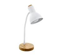 Eglo lampada da tavolo Veradal 1 luce E27 metallo/legno bianco-marrone con interruttore EEK A++