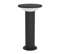 Eglo Lampada da terra a LED per esterni Rigosa, illuminazione esterna per giardino e terrazza, in metallo nero e plastica bianca, luce bianca calda, IP44