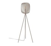 EGLO Lampada a stelo Romazzina, lampada da terra per soggiorno in metallo color sabbia, lampada da terra a tre zampe con attacco E27