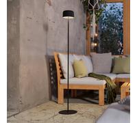 Eglo Lampada a stelo a energia solare Roccanova, a batteria, per interni ed esterni, per soggiorno, dimmerabile in 3 livelli, in acciaio nero, colore luce: bianco caldo, IP44