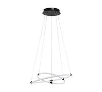 Eglo lampada LED a sospensione Banderillas, minimalista da sala da pranzo in acciaio e plastica, luce a sospensione colore bianco, bianco caldo, Ø 60 cm